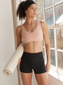 Next Black Booty Sports Dry Tech Tummy Control Shorts Sale