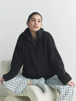 Next Black Borg Half Zip Fleece Online