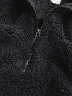 Next Black Borg Half Zip Fleece Online