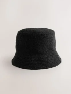 Next Borg/Nylon Reversible Bucket Hat Black Discount