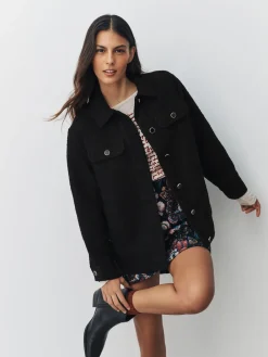 Next Black Boucle Shacket New