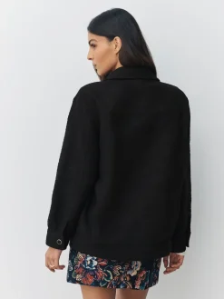 Next Black Boucle Shacket New