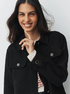 Next Black Boucle Shacket New