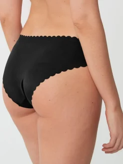 Next Brazilian No VPL Scallop Edge Knickers Black Clearance