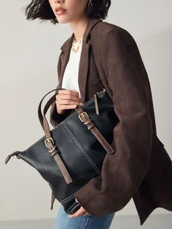 Next Buckle Hand Held Bag Black Best