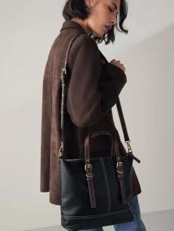 Next Buckle Hand Held Bag Black Best