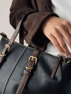 Next Buckle Hand Held Bag Black Best