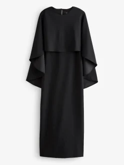 Next Black Cape Maxi Dress Sale