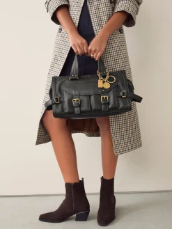 Next Charm Buckle Hand Held Bag Black Sale