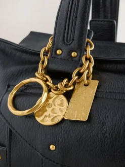 Next Charm Buckle Hand Held Bag Black Sale
