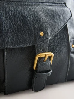 Next Charm Buckle Hand Held Bag Black Sale