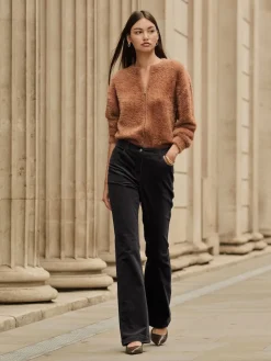 Next Cord Bootcut Trousers Black Clearance