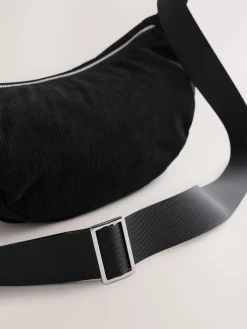 Next Cord Effect Sling Bag Black Sale