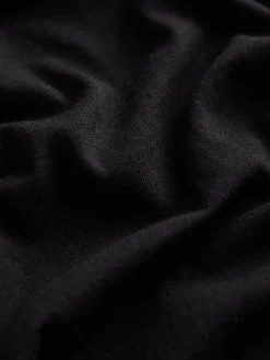 Next Black Cotton Modal Slouch V-Neck T-Shirt Best