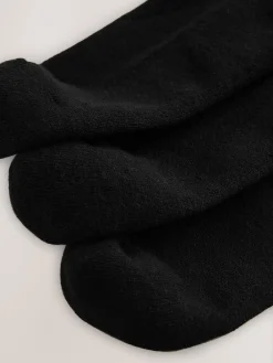 Next Cushion Sole Ribbed Sport Cropped Ankle Socks 3 Pack With Arch Support Black Clearance