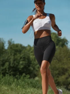 Next Black Cycle Sports Dry Tech Tummy Control Shorts New