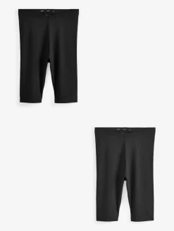 Next Black Cycling Shorts 2 Pack Clearance