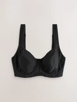 Next DD+ Non Pad Full Cup Dry Tech High Impact Sports Bra Black Clearance