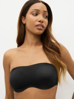 Next DD+ Non Pad Minimise Strapless Bandeau Bra Black New
