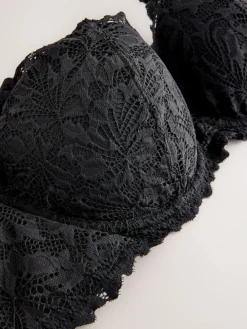 Next DD+ Pad Balcony Lace Ultimate Comfort Bra Black New