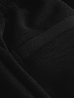 Next Elastic Back Wide Leg Trousers Black