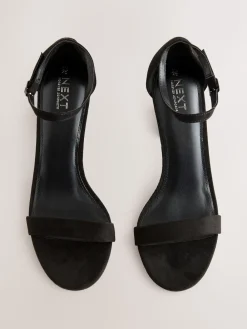 Next Extra Wide Fit Block Heel Sandals Black Best