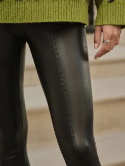 Next Black Faux Leather Leggings Online