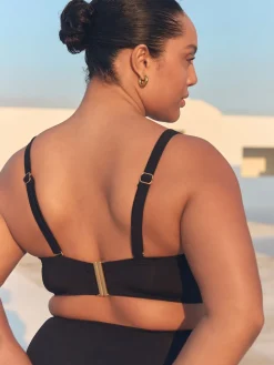 Next F-K Twist Bandeau Wired Bikini Top Black Discount