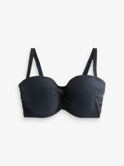 Next F-K Twist Bandeau Wired Bikini Top Black Discount