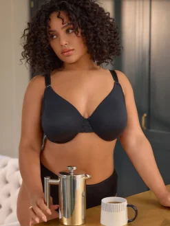 Next F-K Ultimate Comfort & Support Non Padded Underwired Bra Black Clearance