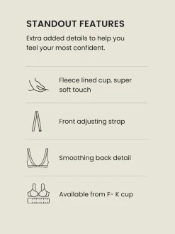 Next F-K Ultimate Comfort & Support Non Padded Underwired Bra Black Clearance