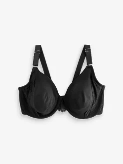 Next F-K Ultimate Comfort & Support Non Padded Underwired Bra Black Clearance