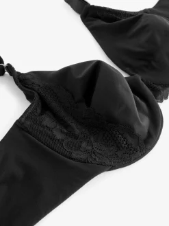 Next F-K Ultimate Comfort & Support Non Padded Underwired Bra Black Clearance