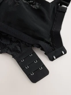 Next F-K Ultimate Support Comfort Lace Minimising Full Cup Bra Black New