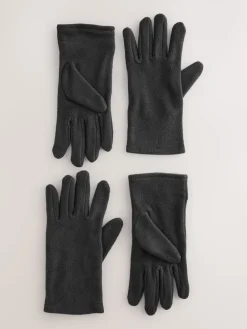 Next Fleece Gloves 2 Pack Black Hot