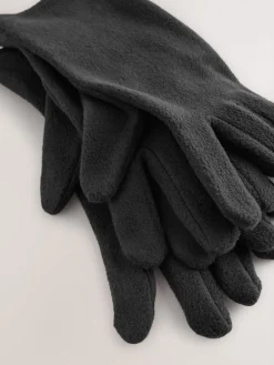 Next Fleece Gloves 2 Pack Black Hot