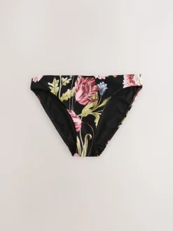 Next Black Floral Bikini Bottoms New