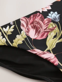 Next Black Floral Bikini Bottoms New