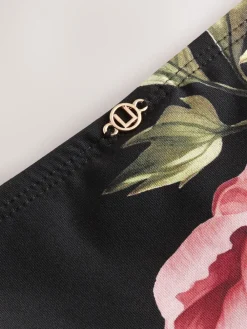 Next Black Floral Bikini Bottoms New