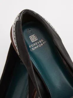 Next Black Forever Comfort® Brogue Detail Chunky Sole Loafers