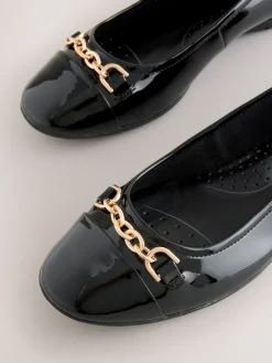 Next Black Forever Comfort® Chain Hardware Ballerina Flats Sale