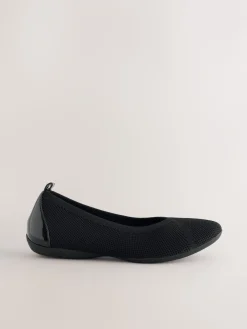 Next Black Forever Comfort® Comfort Flyknit Ballet Flats