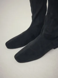 Next Black Forever Comfort® Flat Sock Over The Knee Boots Clearance