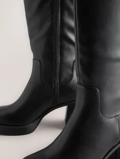 Next Forever Comfort® Knee High Platform Boots Black Discount