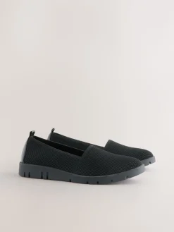 Next Black Forever Comfort® Knitted Slip On Shoes Sale