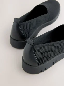 Next Black Forever Comfort® Knitted Slip On Shoes Sale