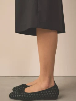 Next Forever Comfort® Leather Weave Ballet Flats Black Hot