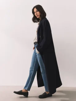 Next Black Forever Comfort® Leather Ruched Saddle Loafers Sale