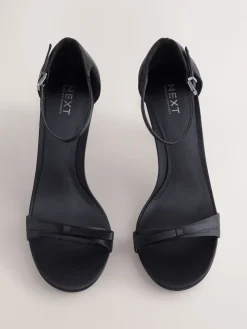 Next Forever Comfort® Mini Satin Bow Heeled Sandals Black Hot