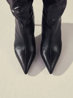 Next Forever Comfort® Point Toe Heel Slouch Knee High Boots Black New